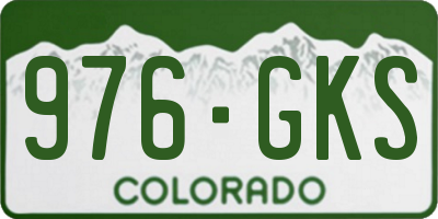 CO license plate 976GKS