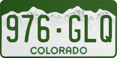 CO license plate 976GLQ