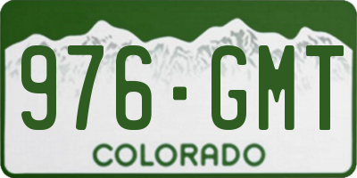 CO license plate 976GMT
