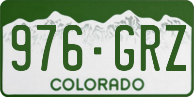 CO license plate 976GRZ