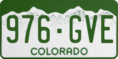 CO license plate 976GVE