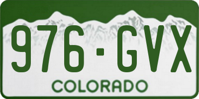 CO license plate 976GVX