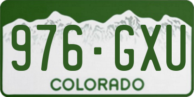 CO license plate 976GXU