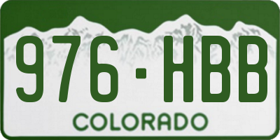 CO license plate 976HBB