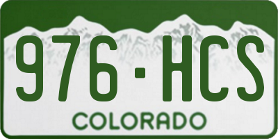 CO license plate 976HCS