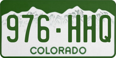 CO license plate 976HHQ