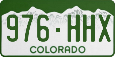 CO license plate 976HHX