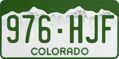 CO license plate 976HJF