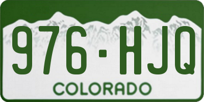CO license plate 976HJQ
