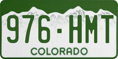 CO license plate 976HMT