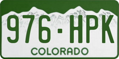 CO license plate 976HPK