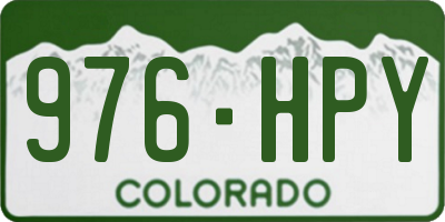 CO license plate 976HPY