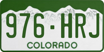 CO license plate 976HRJ