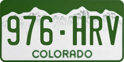 CO license plate 976HRV