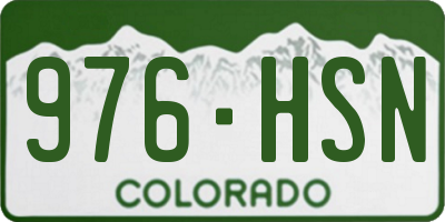 CO license plate 976HSN