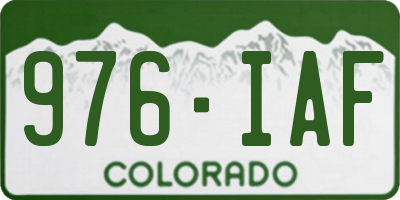 CO license plate 976IAF