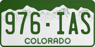 CO license plate 976IAS
