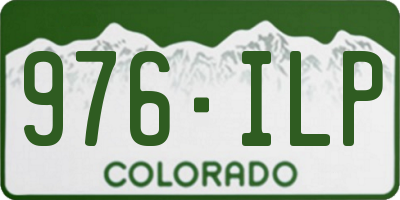 CO license plate 976ILP