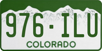 CO license plate 976ILU