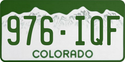 CO license plate 976IQF