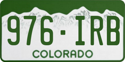 CO license plate 976IRB