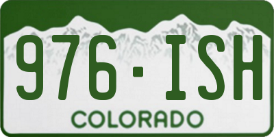 CO license plate 976ISH