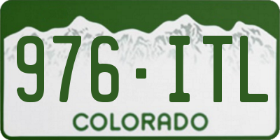 CO license plate 976ITL