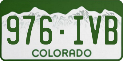 CO license plate 976IVB