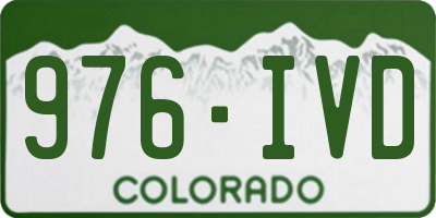 CO license plate 976IVD