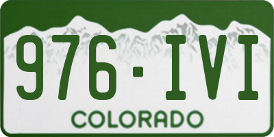 CO license plate 976IVI