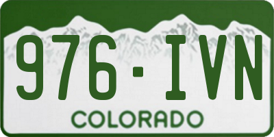 CO license plate 976IVN