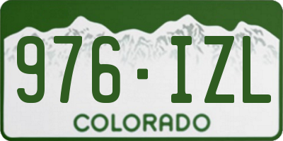 CO license plate 976IZL