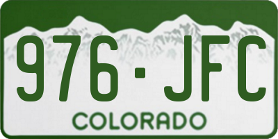 CO license plate 976JFC