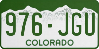 CO license plate 976JGU