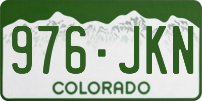CO license plate 976JKN