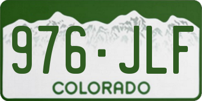 CO license plate 976JLF