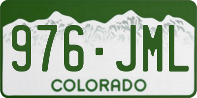 CO license plate 976JML
