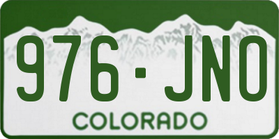CO license plate 976JNO