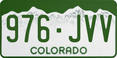 CO license plate 976JVV