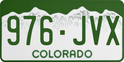 CO license plate 976JVX