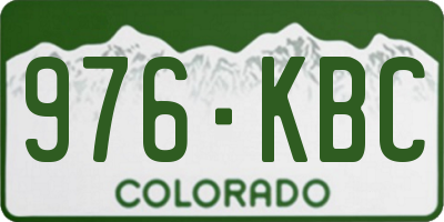 CO license plate 976KBC