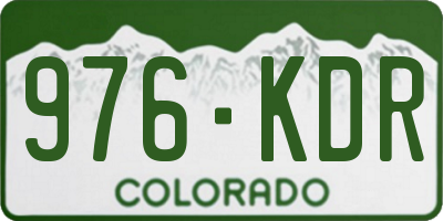CO license plate 976KDR