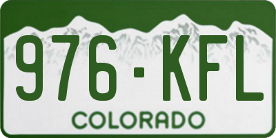 CO license plate 976KFL