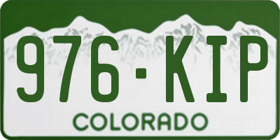 CO license plate 976KIP