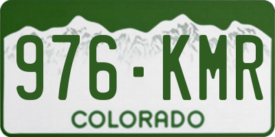CO license plate 976KMR