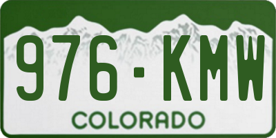 CO license plate 976KMW