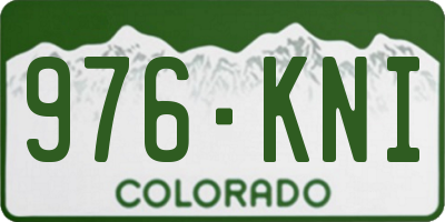 CO license plate 976KNI