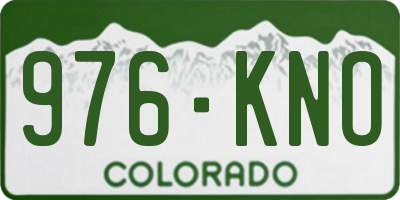CO license plate 976KNO