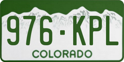 CO license plate 976KPL