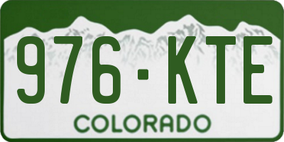 CO license plate 976KTE